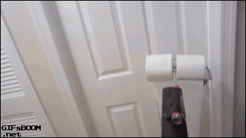 girl prank with toilet paper