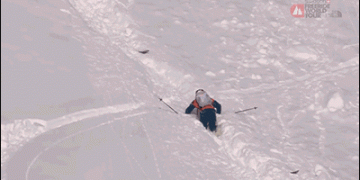 Man causes an avalanche