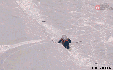 Man causes an avalanche