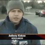 A cop busted during news reporting